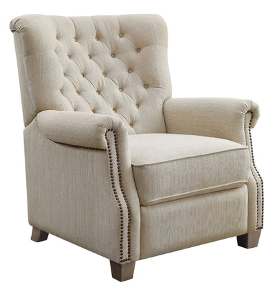 Better Homes & Gardens Fabric Recliner, Beige!! NEW AND ASSEMBLED!!