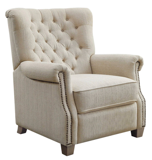 Better Homes & Gardens Fabric Recliner, Beige!! NEW AND ASSEMBLED!!