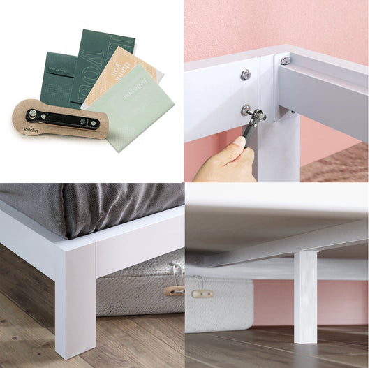 Zinus Arnav 10” White Metal Platform Bed Frame, Queen!! NEW IN BOX!!