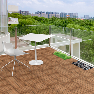 Yaheetech Pack of 27 Fir Wood Flooring Tiles Interlocking Wood Tiles Indoor & Outdoor For Patio Garden Deck Poolside 12''x 12''Brown**New in Box**