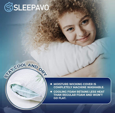 Shredded Memory Foam Pillows Queen Size Set of 2 - Cooling Bed Pillows for Sleeping for Stomach, Back and Body - Comfy Cool Memory Pillows 2 Pack Queen Pillows Sets - Soft Pillow for Side Sleeper- NEW IN BAG!!!!