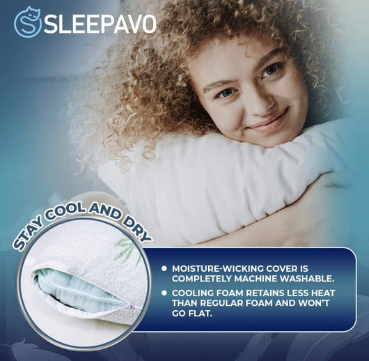 Shredded Memory Foam Pillows Queen Size Set of 2 - Cooling Bed Pillows for Sleeping for Stomach, Back and Body - Comfy Cool Memory Pillows 2 Pack Queen Pillows Sets - Soft Pillow for Side Sleeper- NEW IN BAG!!!!