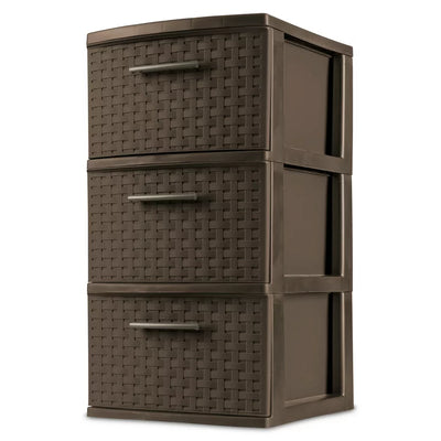 Sterilite 3-Drawer Weave Tower, Espresso**New**