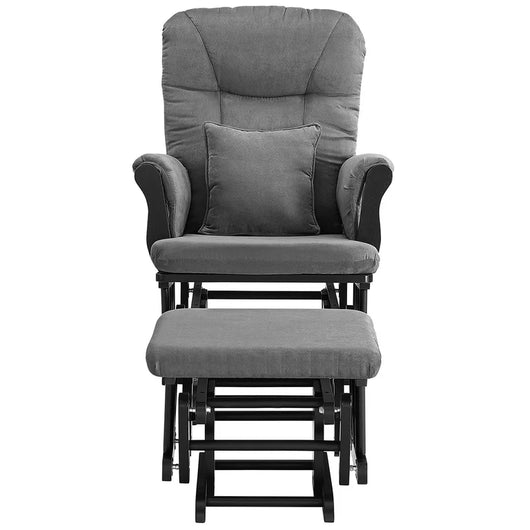 Angel Line Windsor Glider and Ottoman,Black finish w/dark grey cushions- NEW IN BOX!!!!