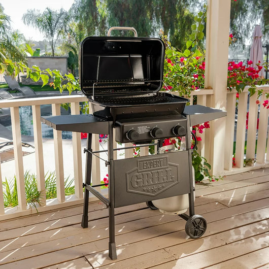Expert Grill 3 Burner Propane Gas Grill, 27,000 BTU, 450 Sq. In. Total Cooking Area, Black**New in box**