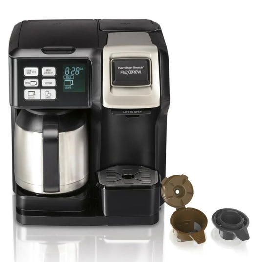 Hamilton Beach FlexBrew Trio Coffee Maker , 10 Cup Thermal, Black & Stainless- USED BUT VERY CLEAN!!!