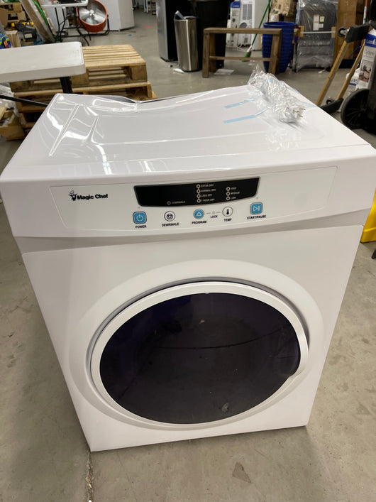 Magic Chef 3.5 cu. ft. Compact Electric Dryer, White- new - scratch and dent item