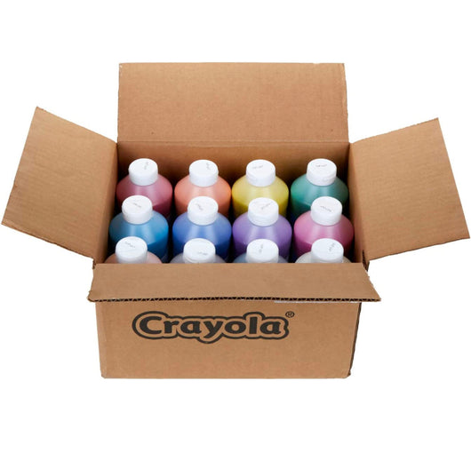 Crayola Washable Paint, 12 Count, Kids Non Toxic Paint Set, School Supplies, Assorted Colors, 16 Oz- NEW IN BOX!!!