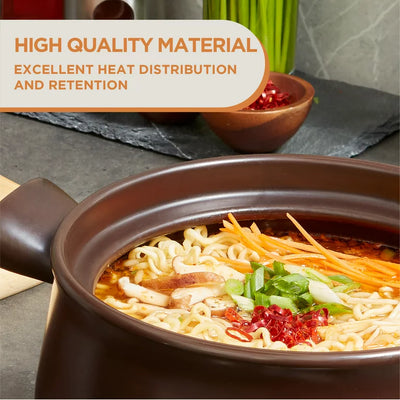 Supor 4.8-quart Pottery Cooking Pot with Lid, Round & Deep Design Great for Stews and other One Pot Meals**New in Box**