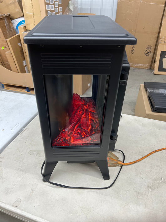 Kismile 3D Infrared Electric Fireplace Stove, Freestanding Fireplace Heater With Realistic Flame Effects (16.3 inch)- NEW OUT OF BOX!!! (Minor dent from shipping but works like new!)