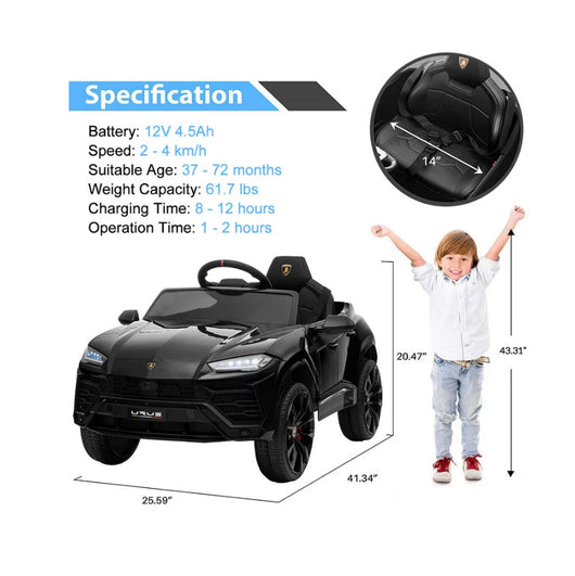 Lamborghini Urus 12V Electric Powered Ride on Car for Kids, with Remote Control, Foot Pedal, MP3 Player and LED Headlights- NEW AND ASSEMBLED!!!!
