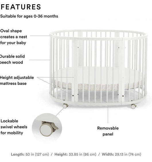 Stokke Sleepi Crib, White!! NEW IN BOX!!