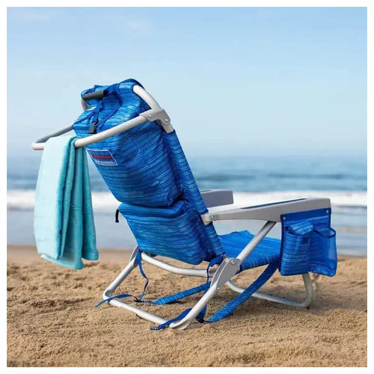 Tommy Bahama Backpack Beach Chair-New 2022 Designs-5-Position Classic Lay Flat-Insulated Cooler Towel Bar-Storage Pouch (Tropical Sunset)**New, Dented From shipping**