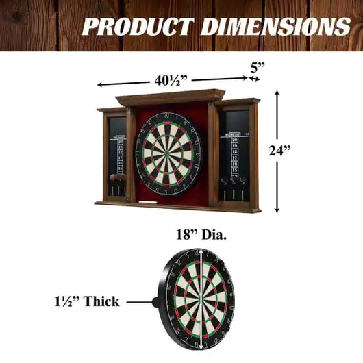 Barrington (Brand Sherwood 40.5 in. Dart Board with Steel Tip Darts**New in Box**