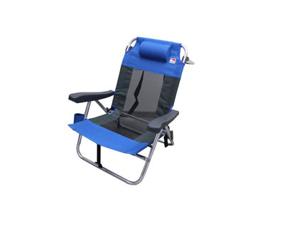 Outdoor Spectator 2 Pack Multiple Positions Beach Chair - Blue- NEW OUT OF BOX!!!