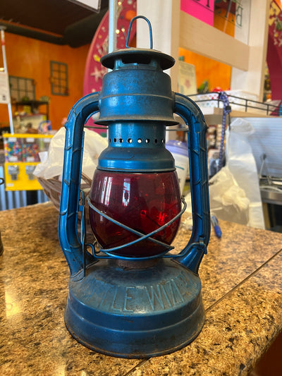 Vintage DIETZ LITTLE WIZARD LANTERN USA RED GLASS GLOBE 1900-1949, AS-IS FINAL SALE!!