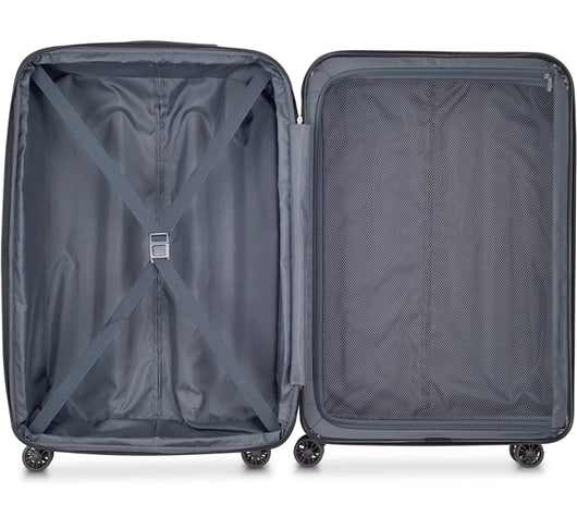 DELSEY Paris Helium Aero Hardside Expandable Luggage with Spinner Wheels, Blue Cobalt, Checked-Medium 25 Inch- NEW OUT OF BOX!!!!