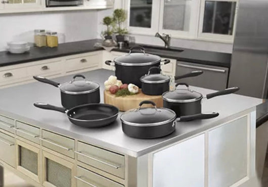 Cuisinart Advantage Non-Stick Hard Aluminum 11-Piece Cookware Set, Black- NEW IN BOX!!!