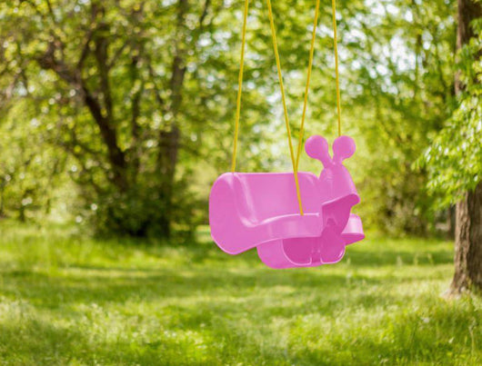 Pink Snail Baby Swing with Rope- NEW (Missing Snail Eyes)