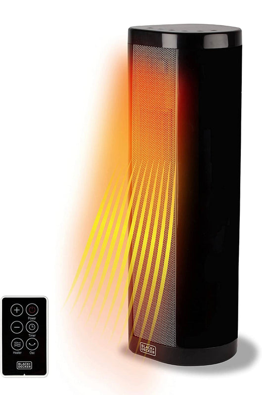 BLACK+DECKER Ceramic Space Heater with Adjustable Thermostat, Tower Heater for Vertical or Horizontal Use, Portable Heater & Tower Fan with 3 Settings, Oscillating Electric Heater- NEW IN BOX!!!