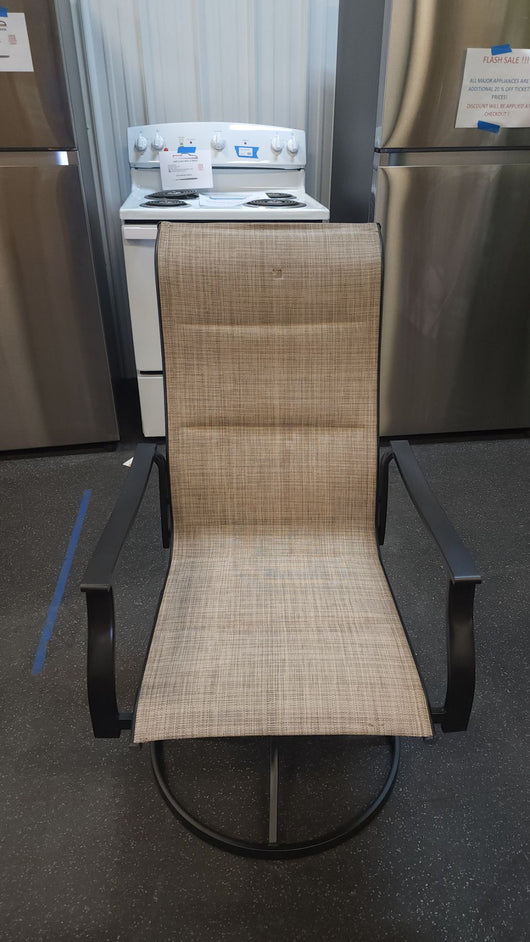 Mainstays Highland Knolls 3 Piece Outdoor Patio Bistro Set (brand new and assembled. Shipping damage on one chair. Photos shown)