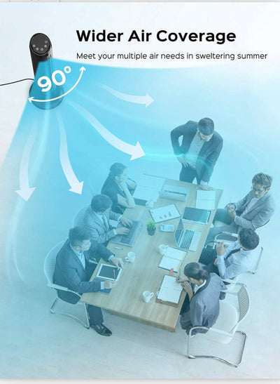 Dreo Cruiser Pro Tower Fan 90° Oscillating Fans with Remote, Quiet Cooling,12 Modes, 12H Timer, Space-Saving, LED Display with Touch Control, 40” Portable Floor Bladeless Fan for Bedroom Home Office**New in Box**