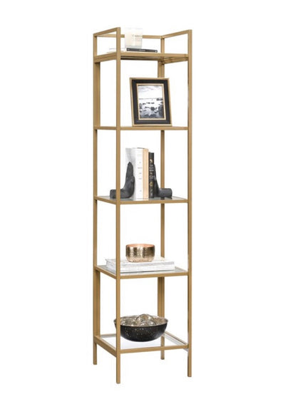 Better Homes & Gardens Nola Narrow Bookcase, Gold Finish- NEW IN BOX!!!