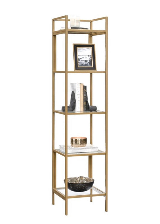 Better Homes & Gardens Nola Narrow Bookcase, Gold Finish- NEW IN BOX!!!