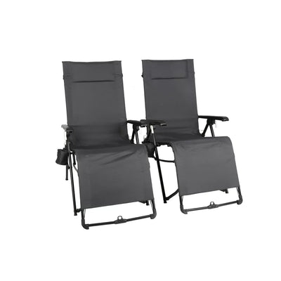 Ozark Trail Quad Zero Gravity Chair 2pk, Gray, Adult**New in box**