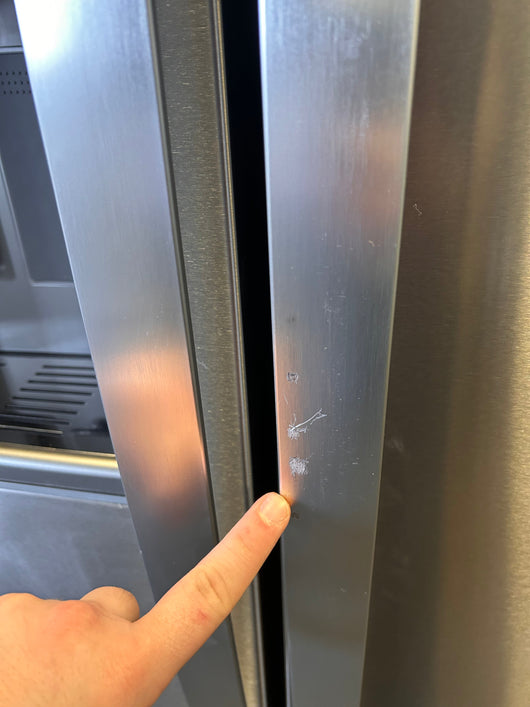 Whirlpool 28.4-cu ft Side-by-Side Refrigerator with Ice Maker (Fingerprint Resistant Stainless Steel)!  -Brand new, does have a minor scratch & dent from shipping, photos shown