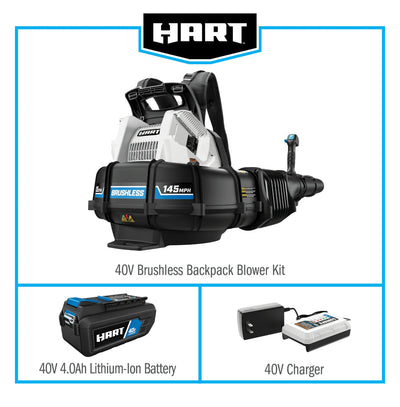 Hart 40 volt back pack blower kit - cordless- new in box