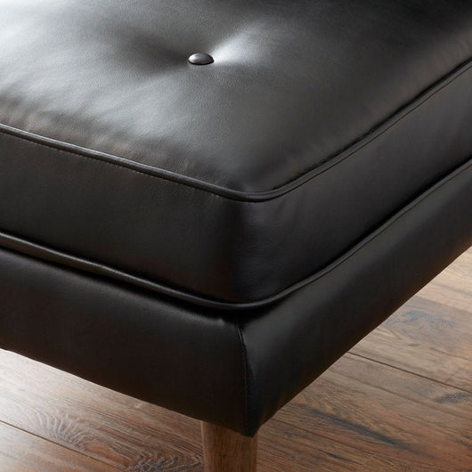 Better Homes & Gardens Colton Upholstered Bench, Black Faux Leather**New and assembled**