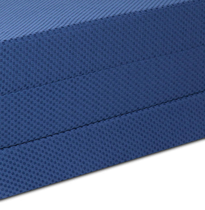Olee Sleep 4 inch Tri-Folding Memory Foam Topper (Blue) Single- NEW IN BOX!!!!