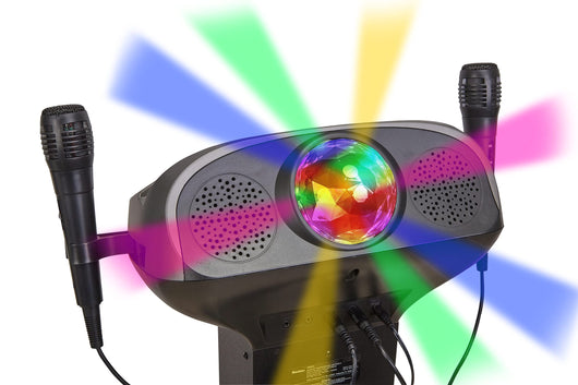 Starion KS829-B Bluetooth Karaoke Machine l Pedestal Design w/Light Show l Two Karaoke Microphones**New in box**