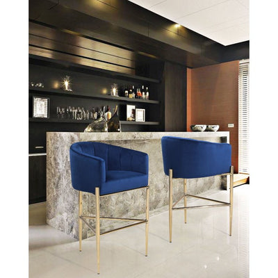 Chic Home Ivah Velvet Upholstered 3 Legged Bar Stool Chair**New in Box**