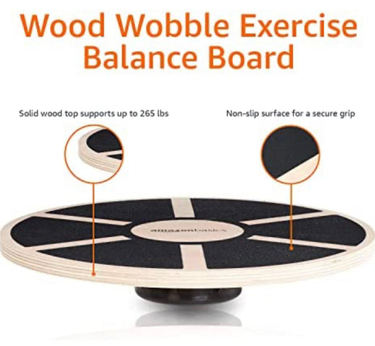 Amazon Basics Wood Wobble Exercise Balance Board**New**