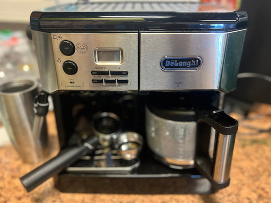 De'Longhi Combination Espresso/Coffee Machine - Stainless Steel- used but very clean, like new!