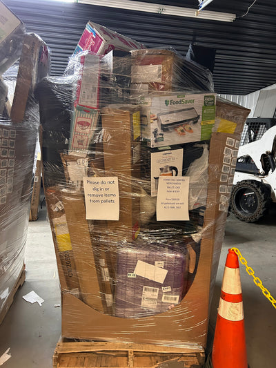 Jumbo huge liquidation pallet- over 7 ft tall ! Pallet number 8749!