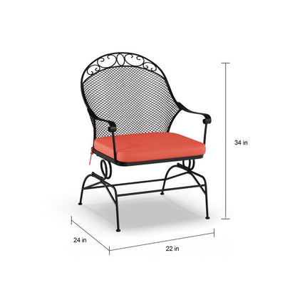 Better Homes & Gardens Clayton Court Outdoor Metal 3-Piece Bistro Set, Red**Missing table**