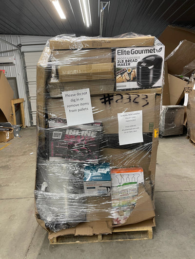 Jumbo huge liquidation pallet- over 7 ft tall ! Pallet number 2323