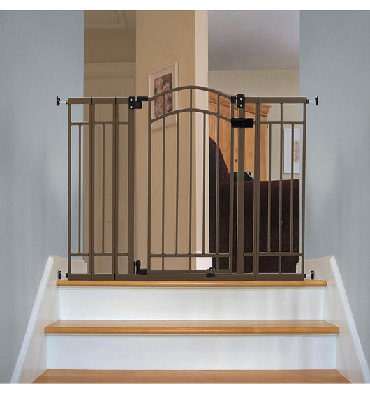 Summer Multi-Use Decorative Extra Tall Walk-Thru Baby Gate, Metal, Bronze Finish - 36” Tall, Fits Openings up to 28.5” to 48” Wide, Baby and Pet Gate for Doorways and Stairways**New in Box**