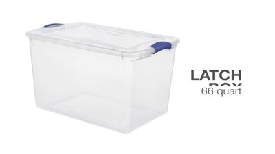 Sterilite 66 Qt. Latch Box Plastic, Stadium Blue, Set of 6**New in box**