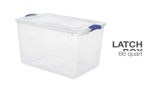 Sterilite 66 Qt. Latch Box Plastic, Stadium Blue, Set of 6**New in box**