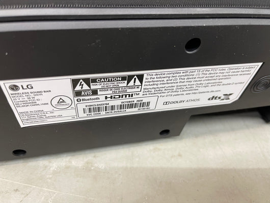 LG SN7R 5.1.2 Channel Bluetooth Home Theater Speaker System SOUNDBAR ONLY- no remote - includes power supply- new / open box item / tested / works great