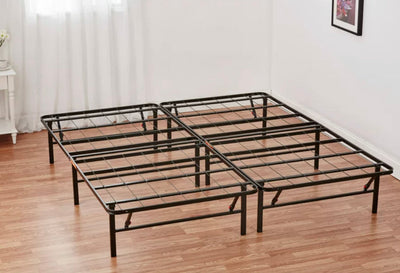 Mainstays 14" High Profile Foldable Steel Queen Platform Bed Frame, Black- NEW IN BOX!