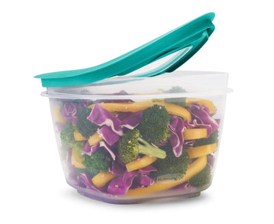 Rubbermaid Flex and Seal Set of 21 Variety Food Storage Containers, Teal Lids- BRAND NEW (Missing 1 Lid!!!)