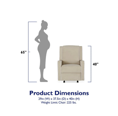 Baby Relax Robyn Rocker Recliner Beige Linen (new and assembled)