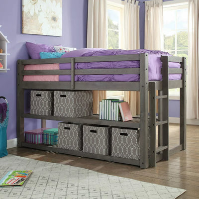 Better Homes & Gardens Greer Twin Loft Storage Bed, Gray**New in Box**