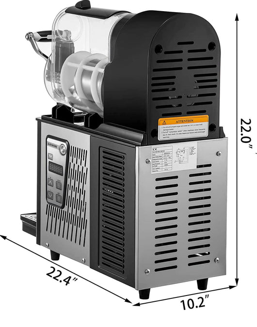 VEVOR Slushy Machine, 3L Daiquiri Machine Commercial, Single Bowl Frozen Drink Slush Machine, Balck Commercial Slushie Machine, 330W Frozen Slush Machine, Stainless Steel Home Slush Machine**New,Used very few times**