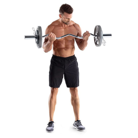 Weider Olympic Curl Bar with Partially-Knurled Grip and 310 lb. Maximum Load Weight**New in Box**